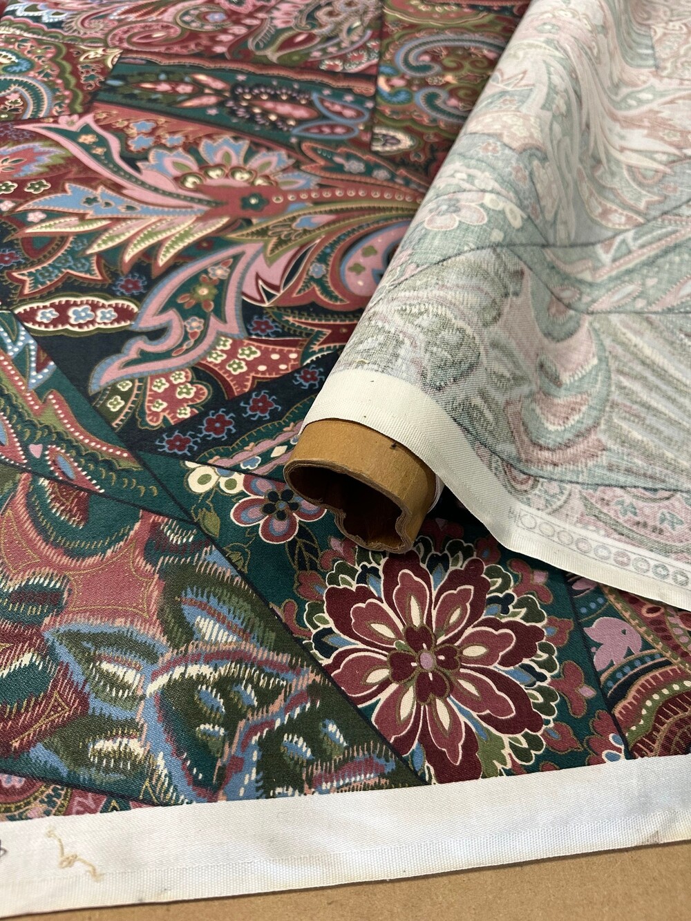 Interior Fabric Design Paisley Floral Upholstery Drapery Fabric 2 yards x 54” wi